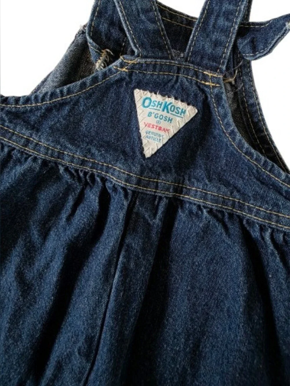 VTG Osh Kosh B'Gosh Denim Blue Kids Bubble Overalls - Classic Denim